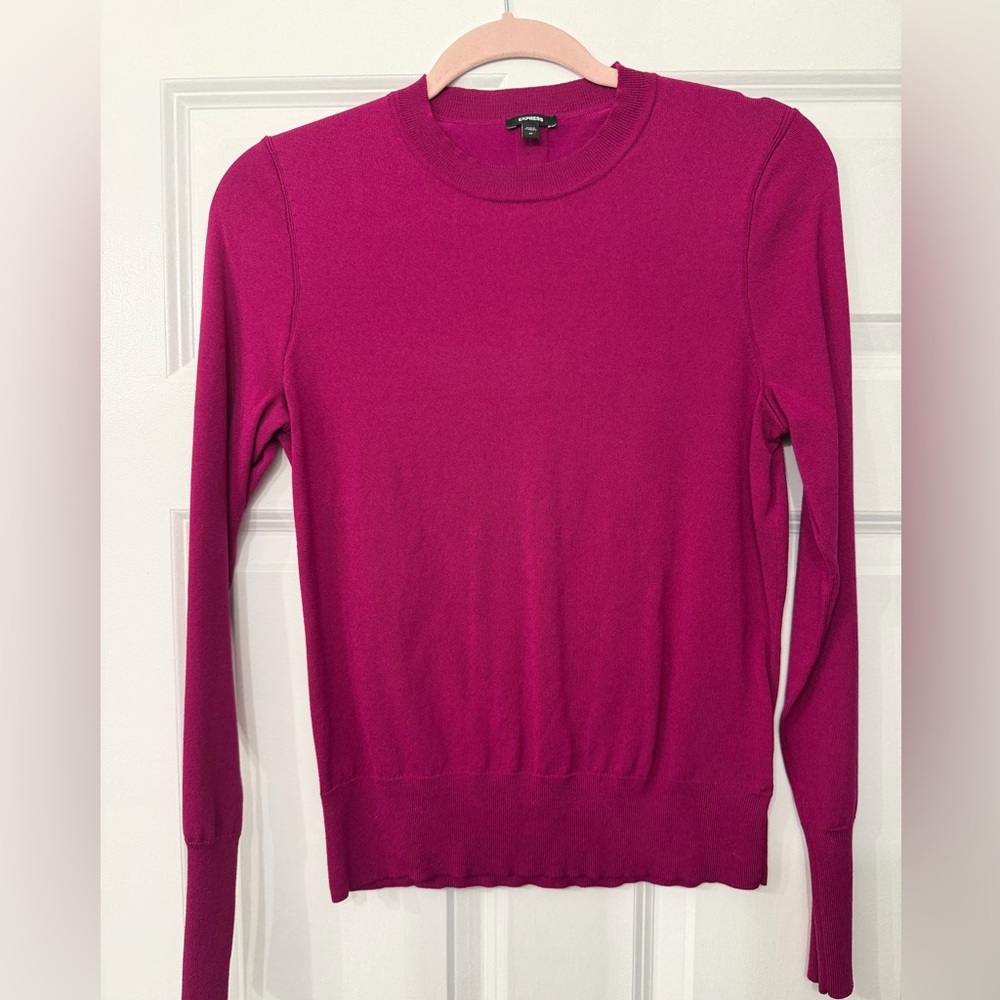 Express Magenta Crewneck Sweater